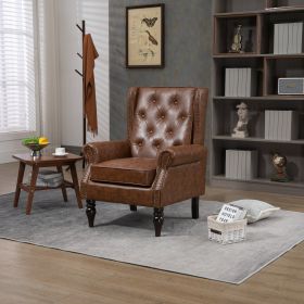 COOLMORE Wood Frame Armchair, Modern Accent Chair Lounge Chair for Living Room