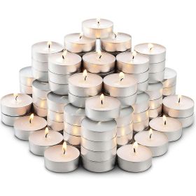 Montopack Unscented Smokeless White Tealight Candles 100 Pack