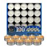 Ohr Candles 4 Hour Unscented Tealight Candles - White, 100 Pack