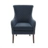 27" Accent Chair,Wood High-Density Foam Modern Style For Living Room, Blue