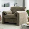 Modern Style Chenille Oversized Armchair Accent Chair Single Sofa Lounge Chair 38.6'' W for Living Room, Bedroom, Green