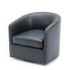 Trenton Swivel Arm Chair - Midnight Blue