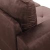 Brown Microfiber 3-Piece Living Room Sofa Set B