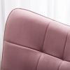 Leiria Contemporary Silky Velvet Tufted Accent Chair with Ottoman, Mauve