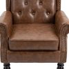 COOLMORE Wood Frame Armchair, Modern Accent Chair Lounge Chair for Living Room