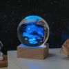 Cosmos Series Crystal Ball Night Lights; Milky Way; Moon; Desktop Bedroom Small Ornaments; Creative Valentine's Day Gifts Birthday Gifts